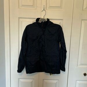 Land's End Kids tuck away hood Fleece-lined jacket size 10/12 GUC B928